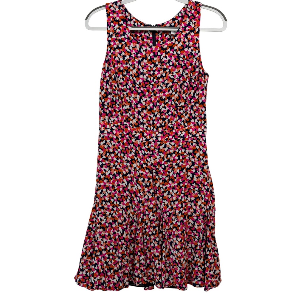 Diane von Furstenberg Fit and Flare Dress 6‎ Pink Orange Blue Excellent